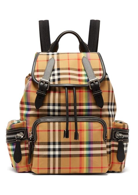 burberry vintage check rainbow backpack|Burberry Vintage Rainbow Check Backpack .